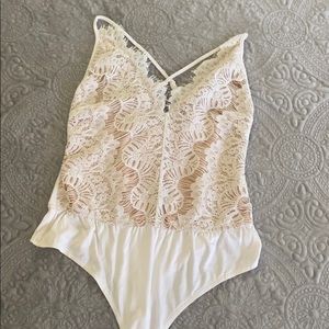 Lace thong bodysuit